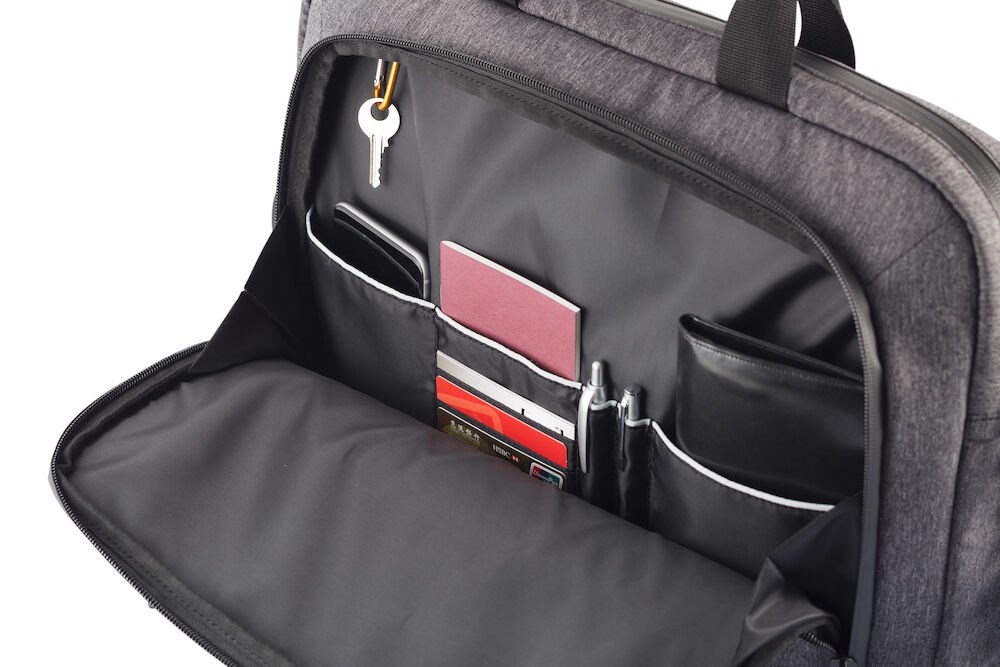 Clique - Laptop Bag Antraciet Melange .