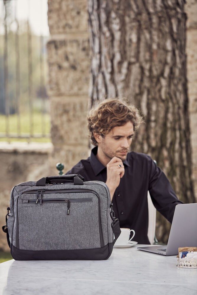 Clique - Laptop Bag Antraciet Melange .