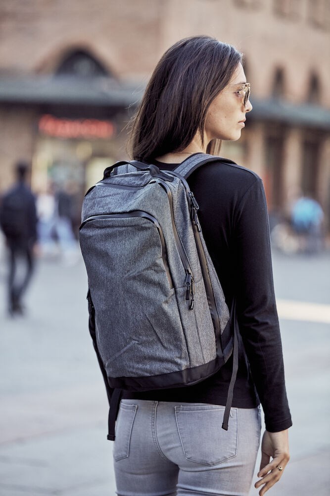 Clique - City Backpack Antraciet Melange .