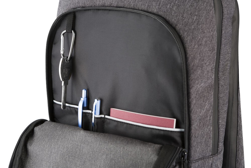 Clique - City Backpack Antraciet Melange .